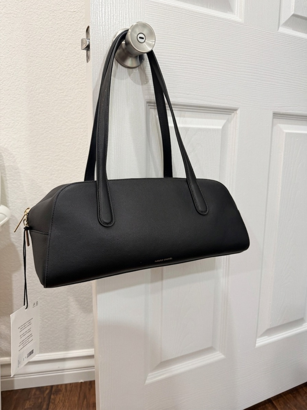 Mansur Gavriel Black Leather Shoulder Bag